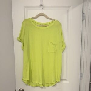 Vibrant Lime Women's Short Sleeve Top